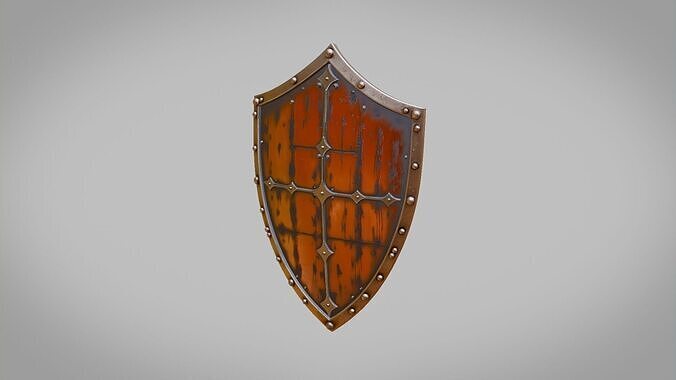 Medieval Shield for Games Low-poly 3D model