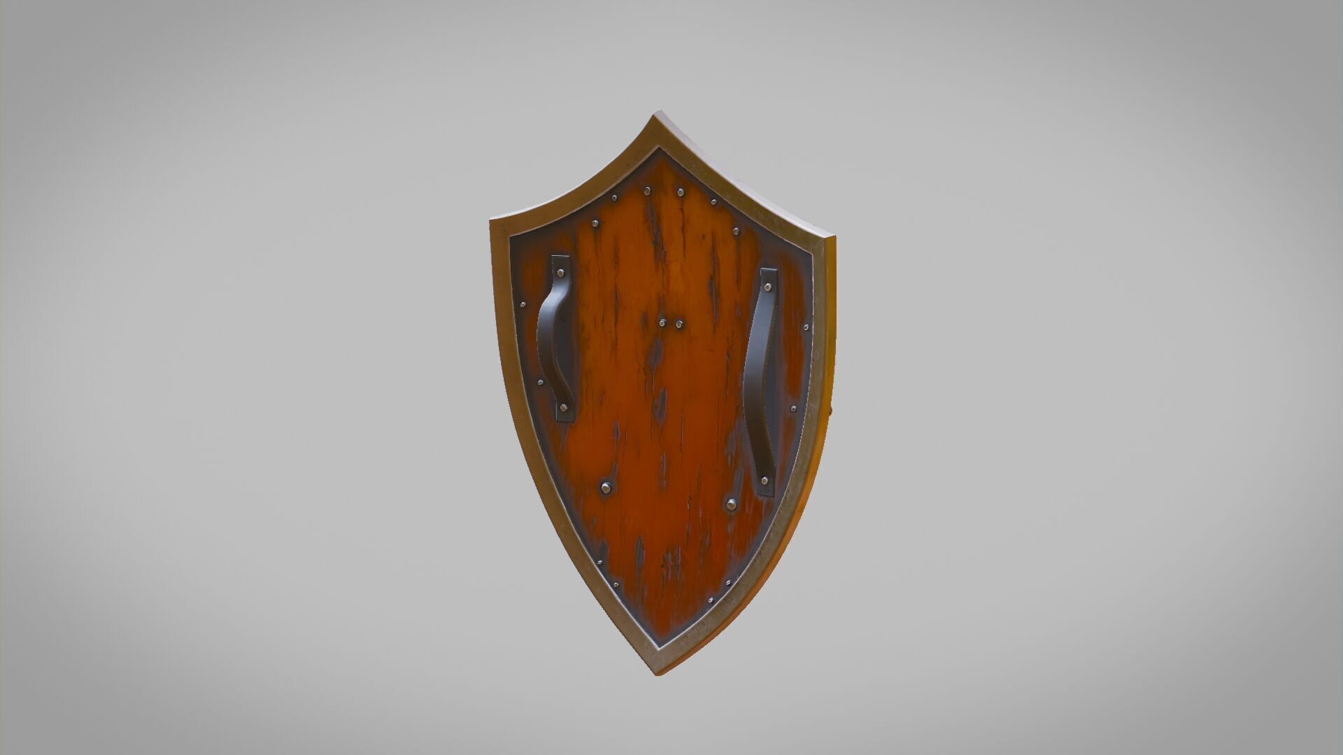 Medieval Shield for Games Low-poly 3D model_4