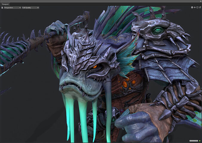 Ancient fisherman warrior Low-poly 3D model