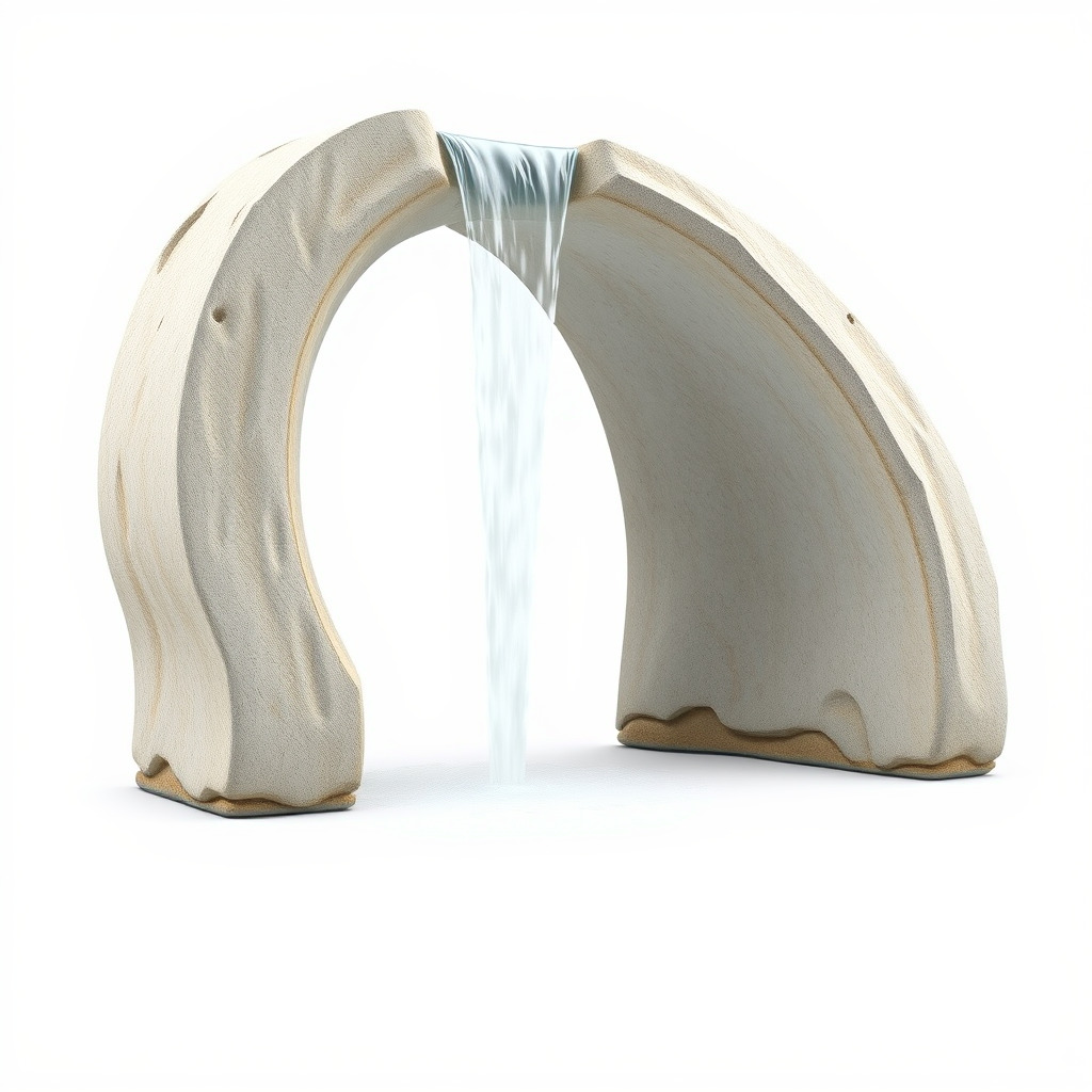 Waterfall Stone Arch Model Pack Low-poly 3D model_3