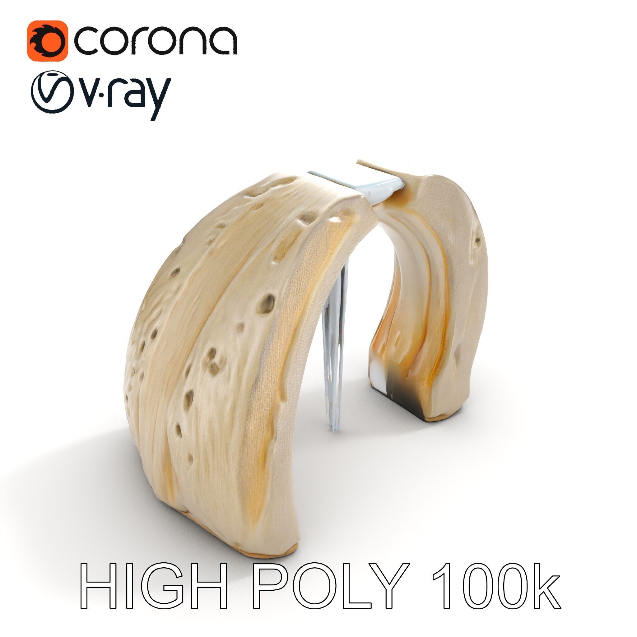 Waterfall Stone Arch Model Pack Low-poly 3D model_14