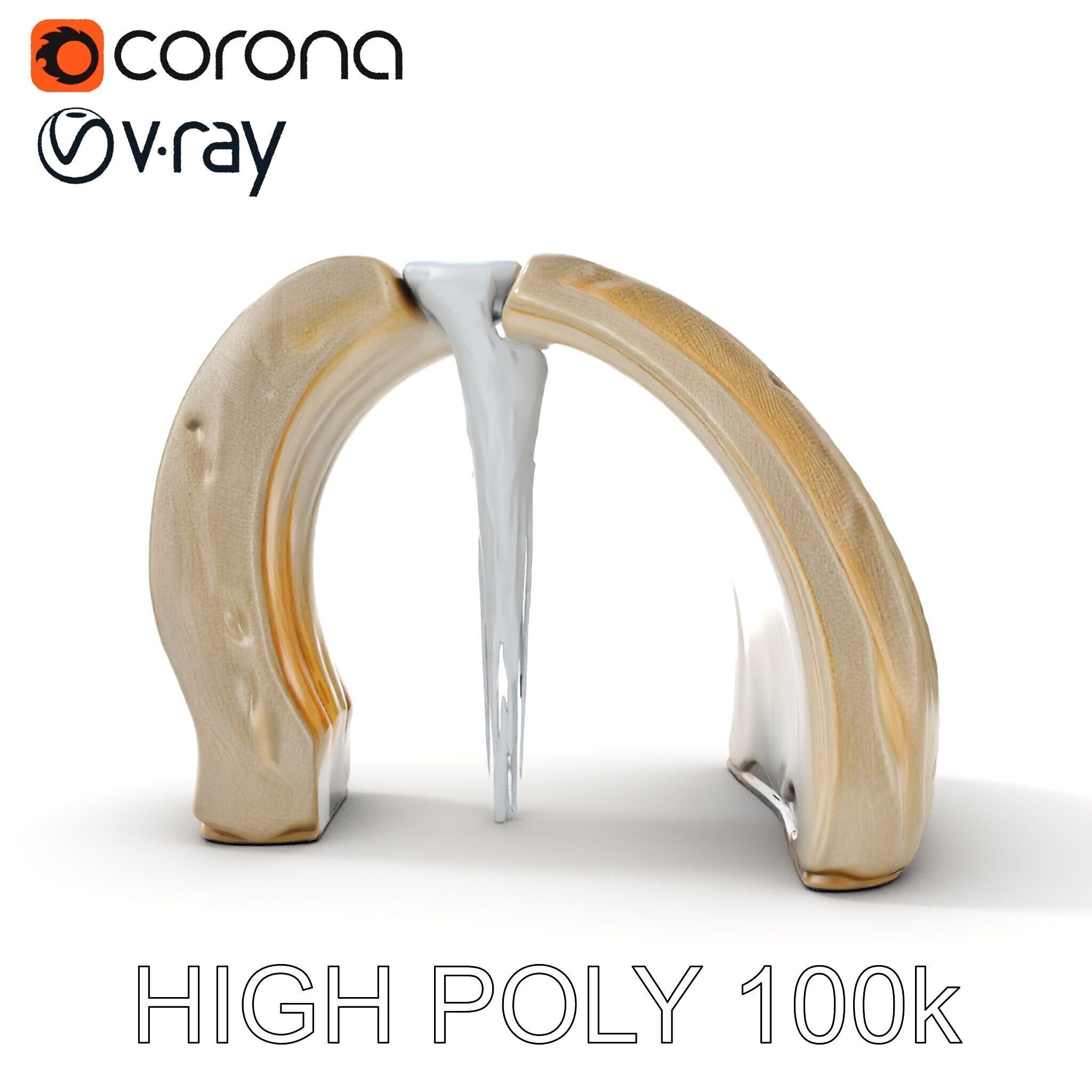 Waterfall Stone Arch Model Pack Low-poly 3D model_28