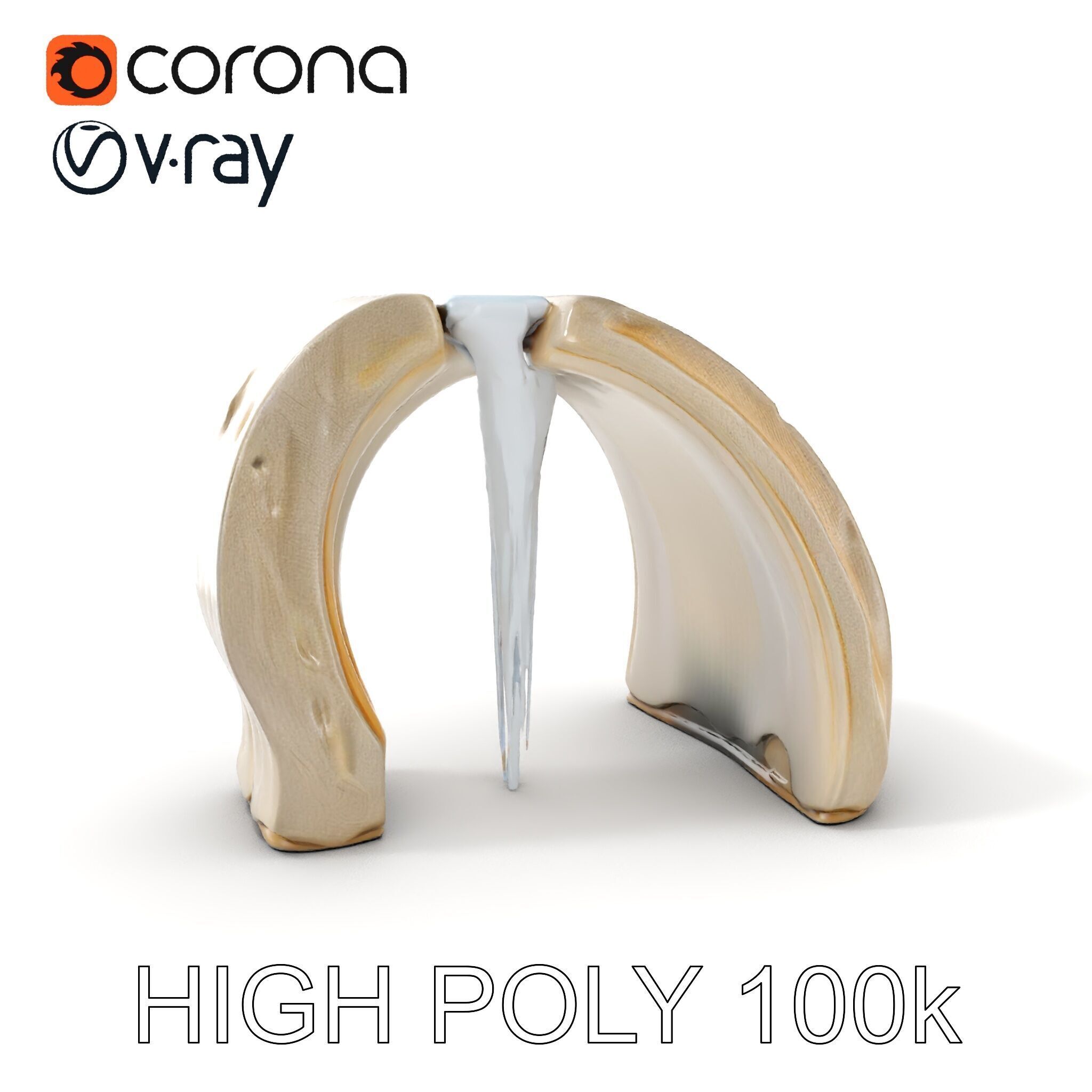 Waterfall Stone Arch Model Pack Low-poly 3D model_7