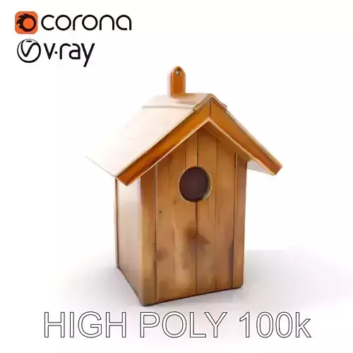 Wooden Birdhouse Model Pack for Detailed Simulations