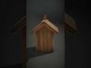 Wooden Birdhouse Model Pack for Detailed Simulations Low-poly 3D model_2