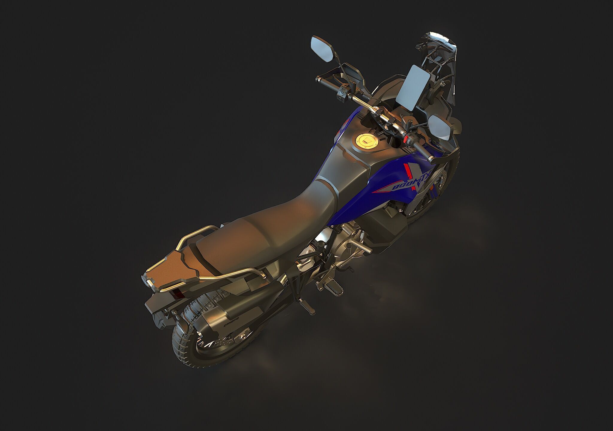 Base model CF Moto 800 MT X 2025 3D model_4