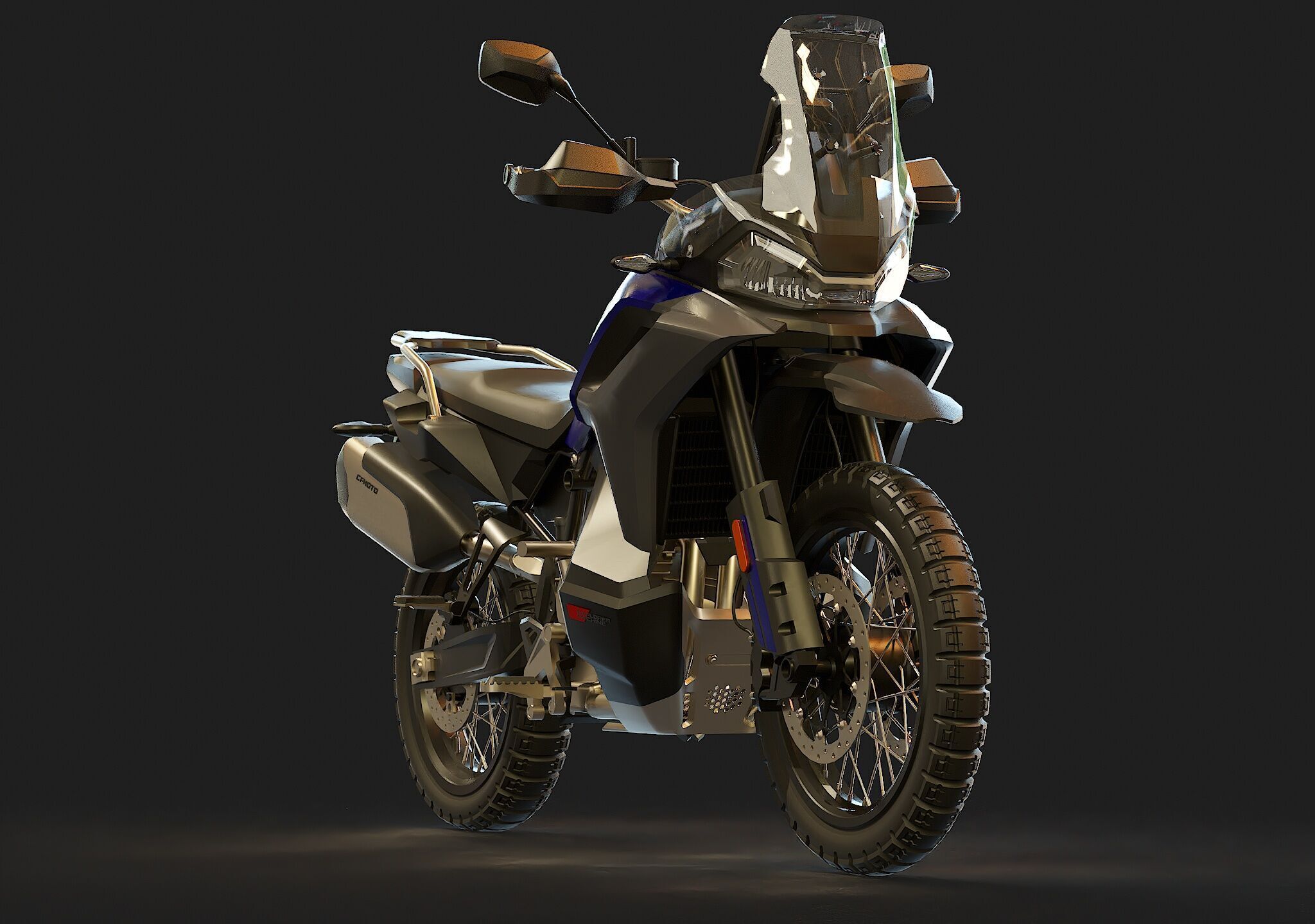 Base model CF Moto 800 MT X 2025 3D model_8