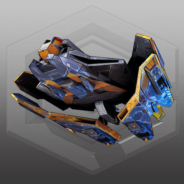 SciFi Fighter Low-poly 3D model_3