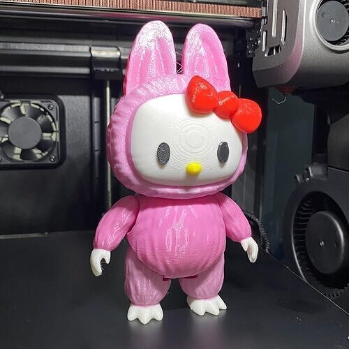 Labubu hello kitty keychain 3D print model