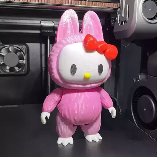 Labubu hello kitty keychain 3D print model