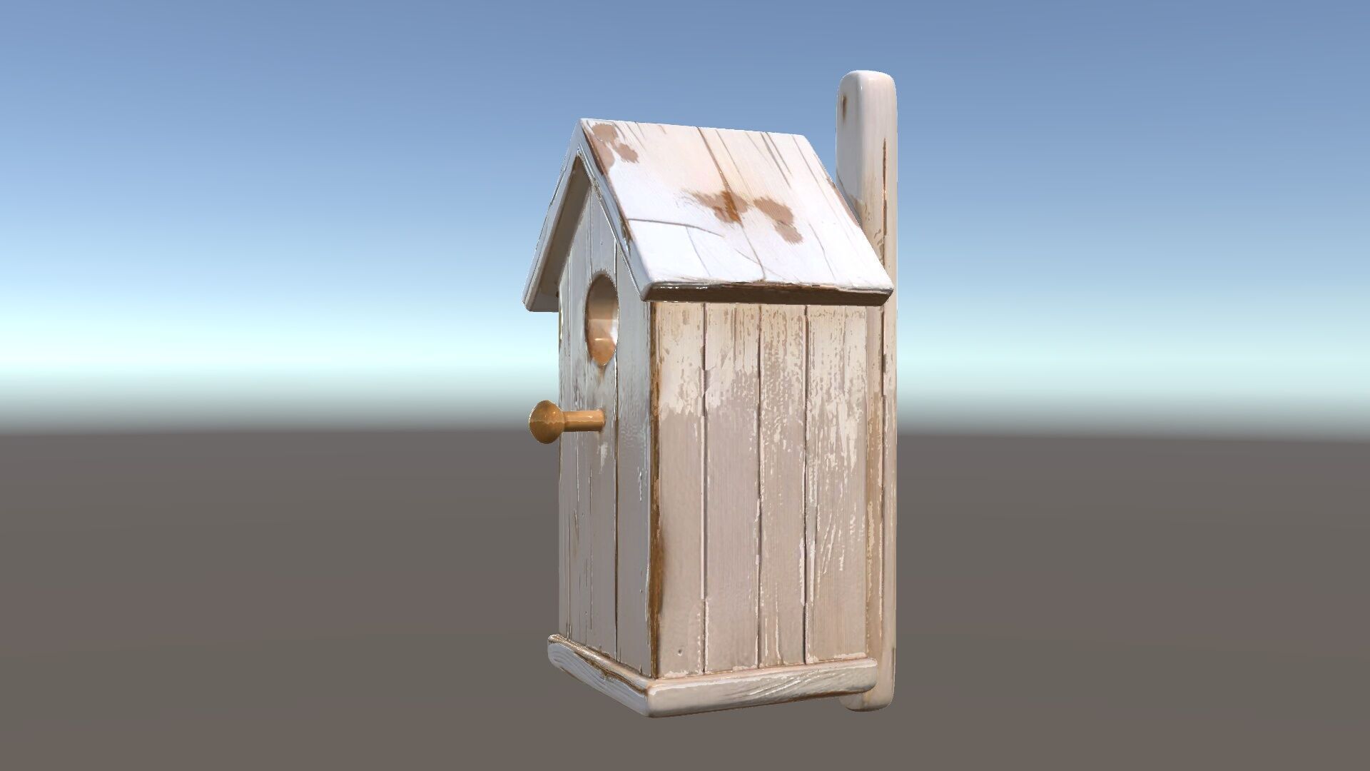 Wooden Birdhouse Model Pack with Natural Texture Low-poly 3D model_36