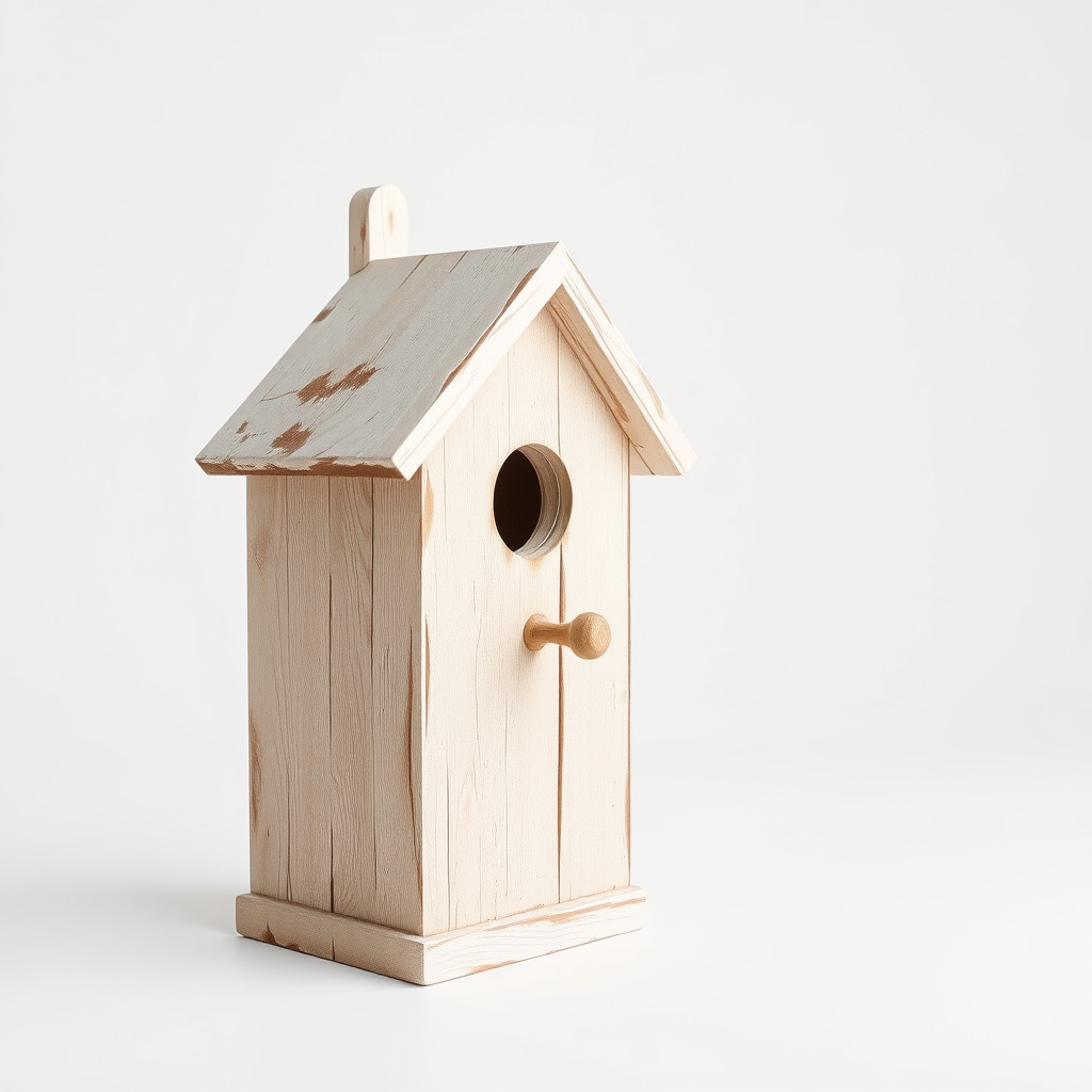 Wooden Birdhouse Model Pack with Natural Texture Low-poly 3D model_3