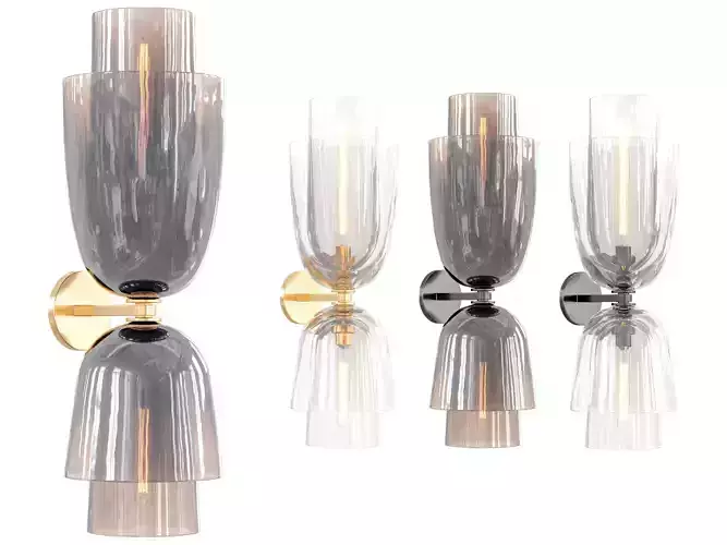 RH Blom Glass Cloche Grand Sconce 3D model