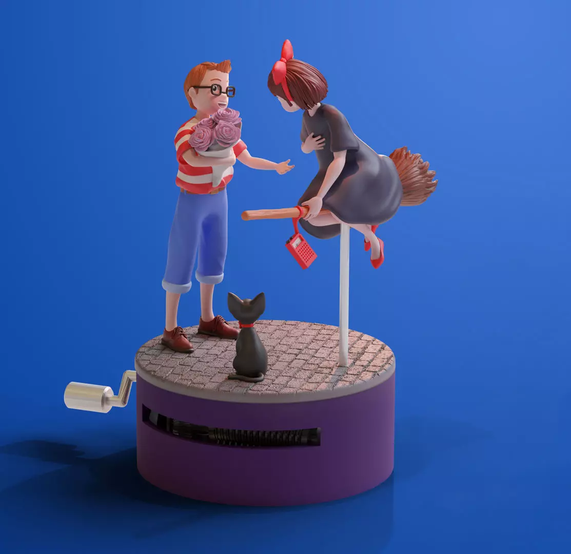 Kikis Delivery Service 3D Printable Music Box Design 3D print model_0