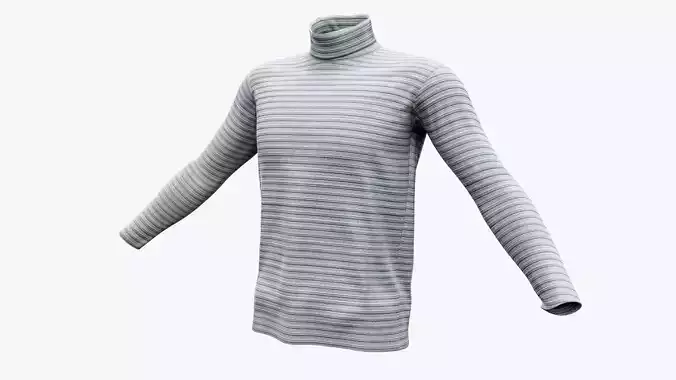 Men Long Sleeve Ski Collar Shirt