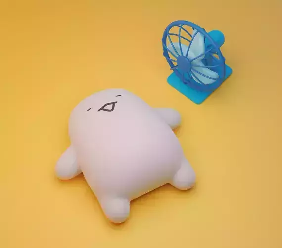 Funny Lazy Summer Day Blob 3D Printable 3D print model
