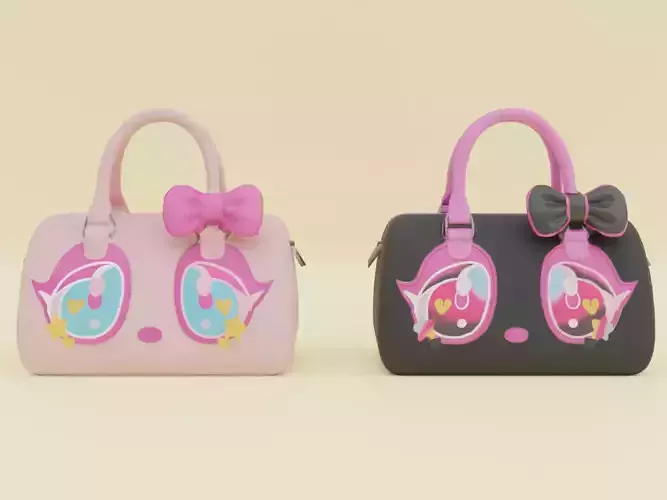 Kawaii Harajuku Eyes Handbag Printable 3D print model