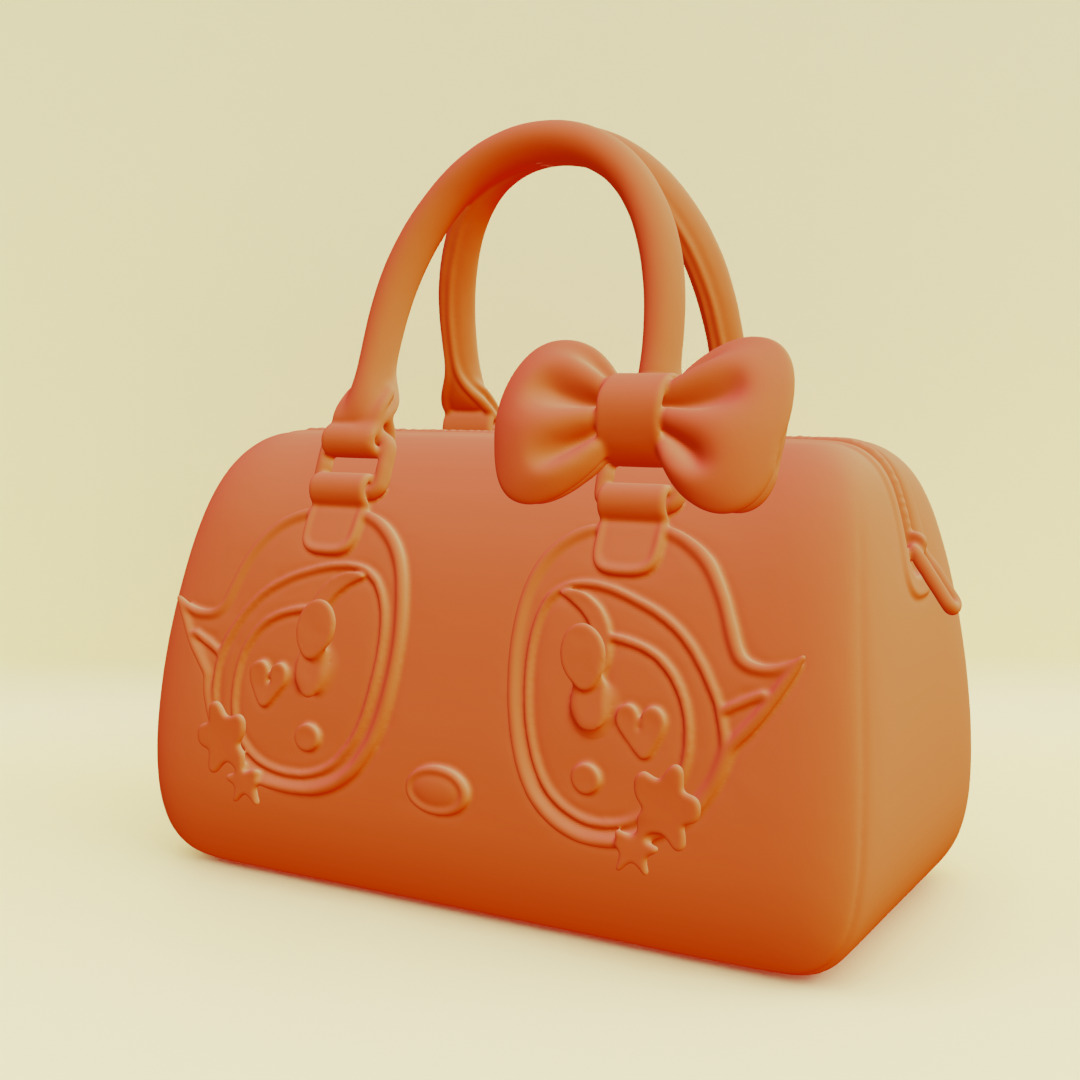 Kawaii Harajuku Eyes Handbag Printable 3D print model_2