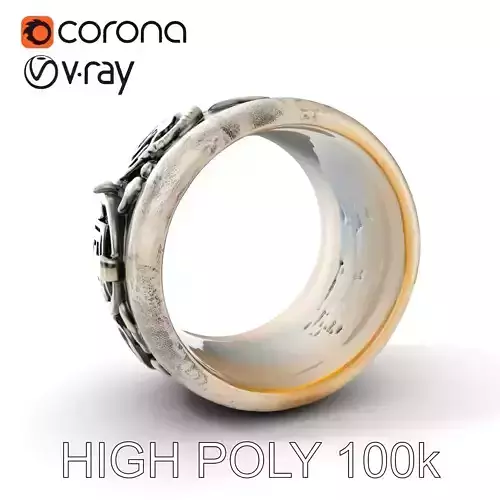 Intricate Silver Ring Model Pack