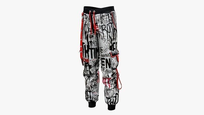 Slash Hip Hop Pants Low-poly 3D model