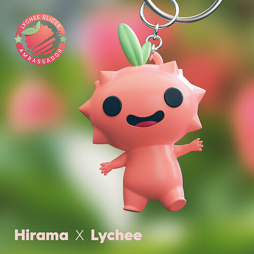 Cute Lychee Mascot 3D Printable Fruit Character Hirama x Lychee Free 3D print model