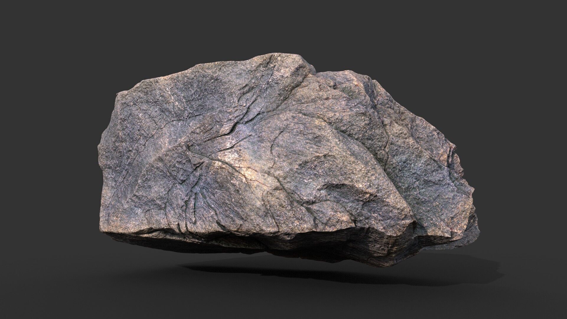 9 Simple Realistic Rocks - 250623 Low-poly 3D model_11