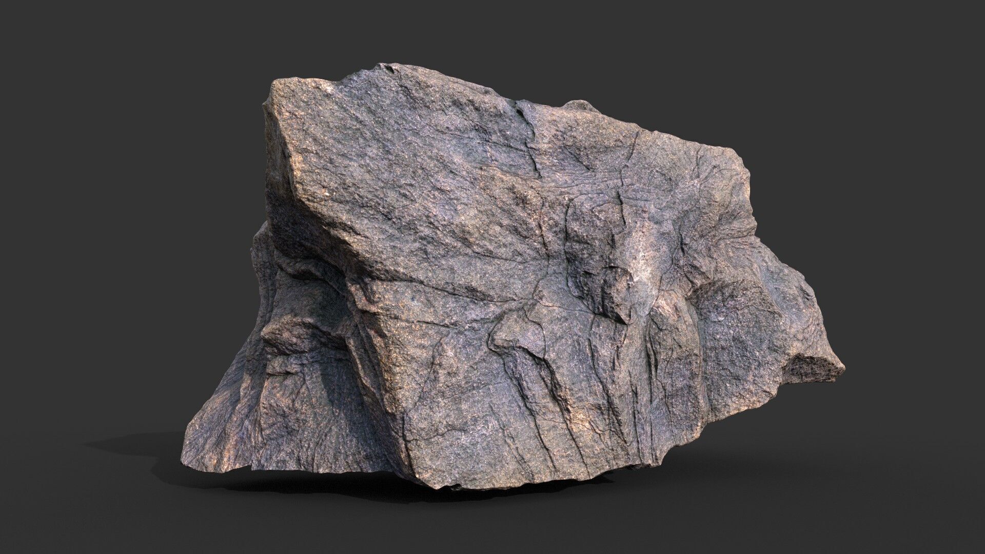 9 Simple Realistic Rocks - 250623 Low-poly 3D model_5