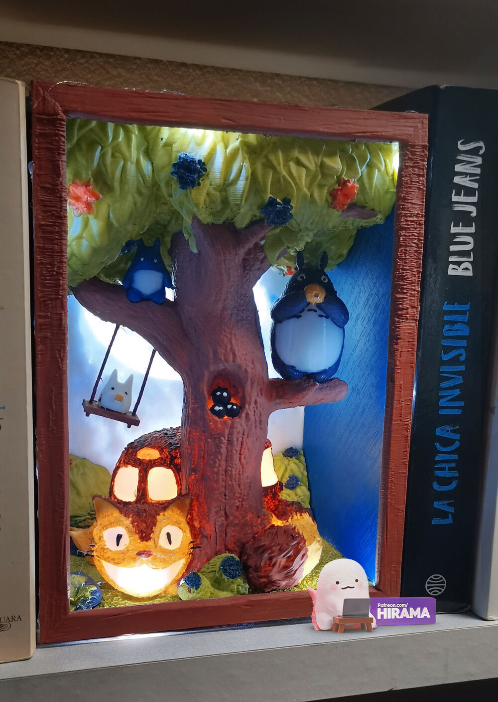 My Neighbor Totoro Bookshelf Diorama Book Nook Display 3D print model_1