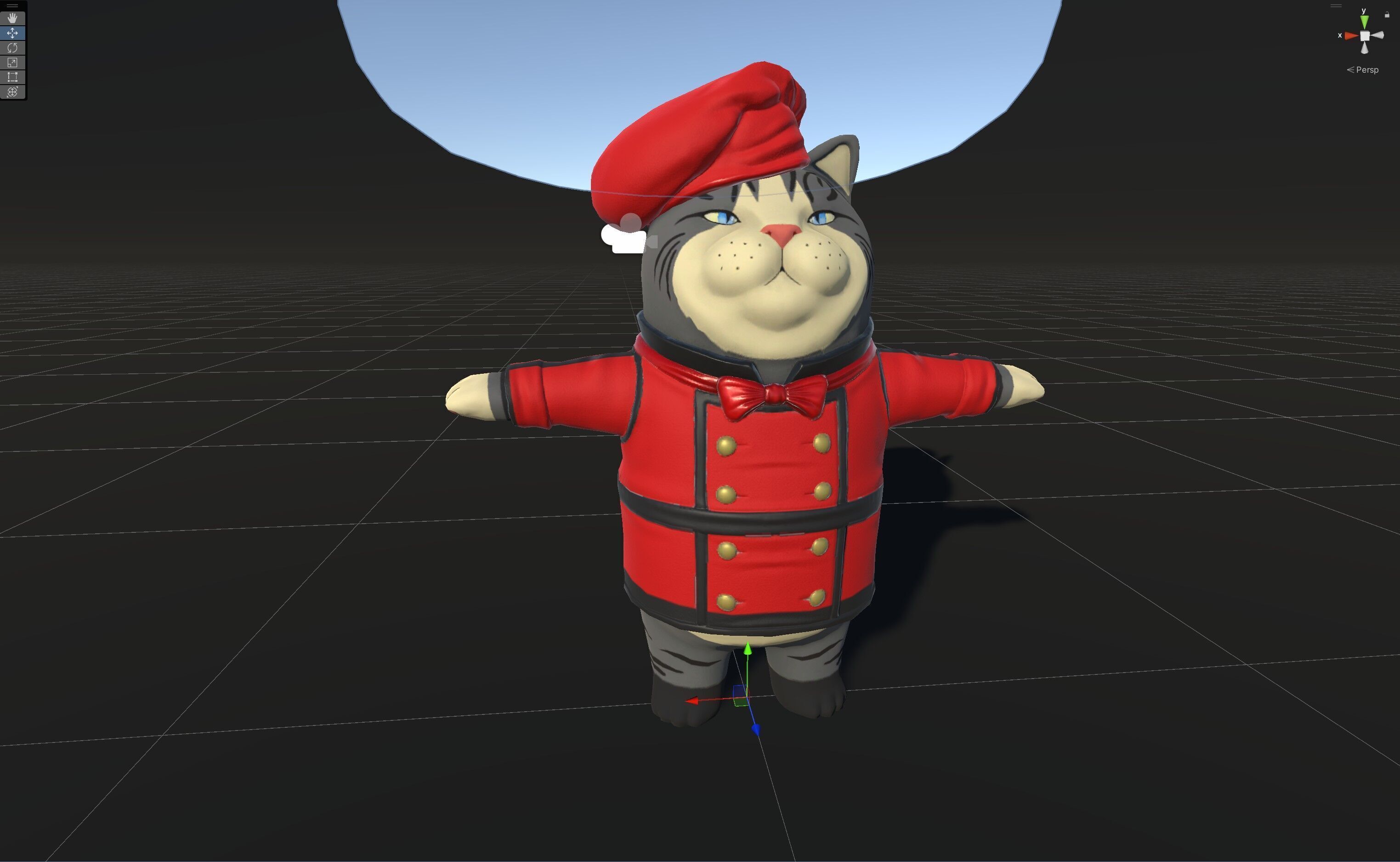 Cook Cat Low-poly 3D model_20