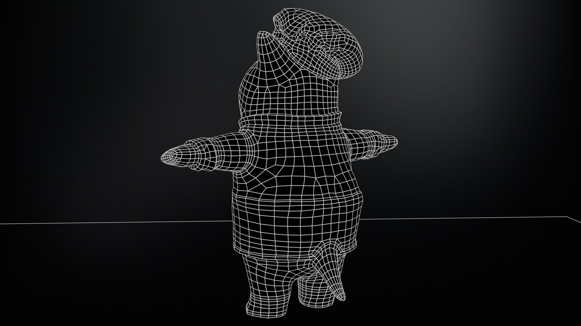 Cook Cat Low-poly 3D model_15