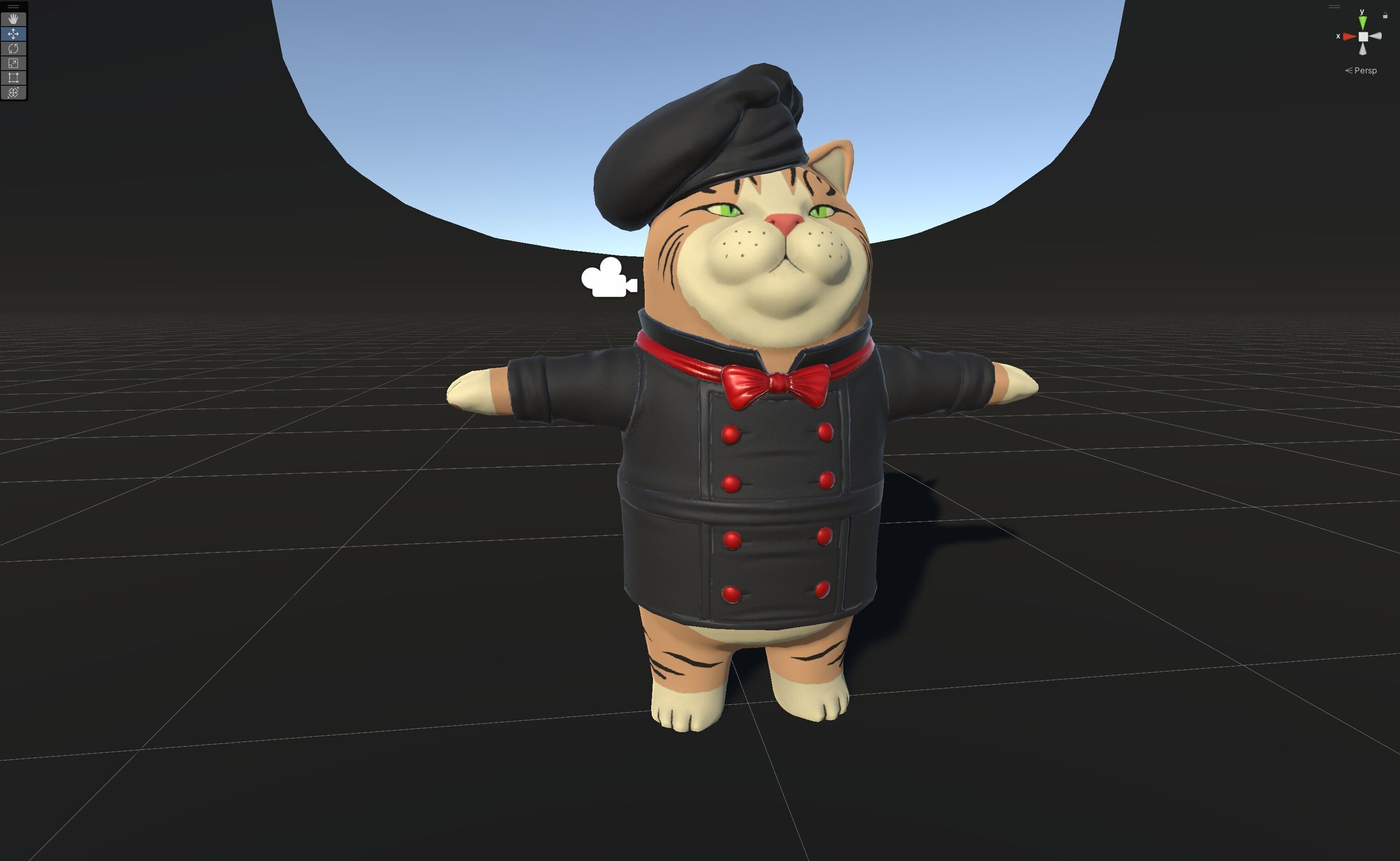 Cook Cat Low-poly 3D model_19