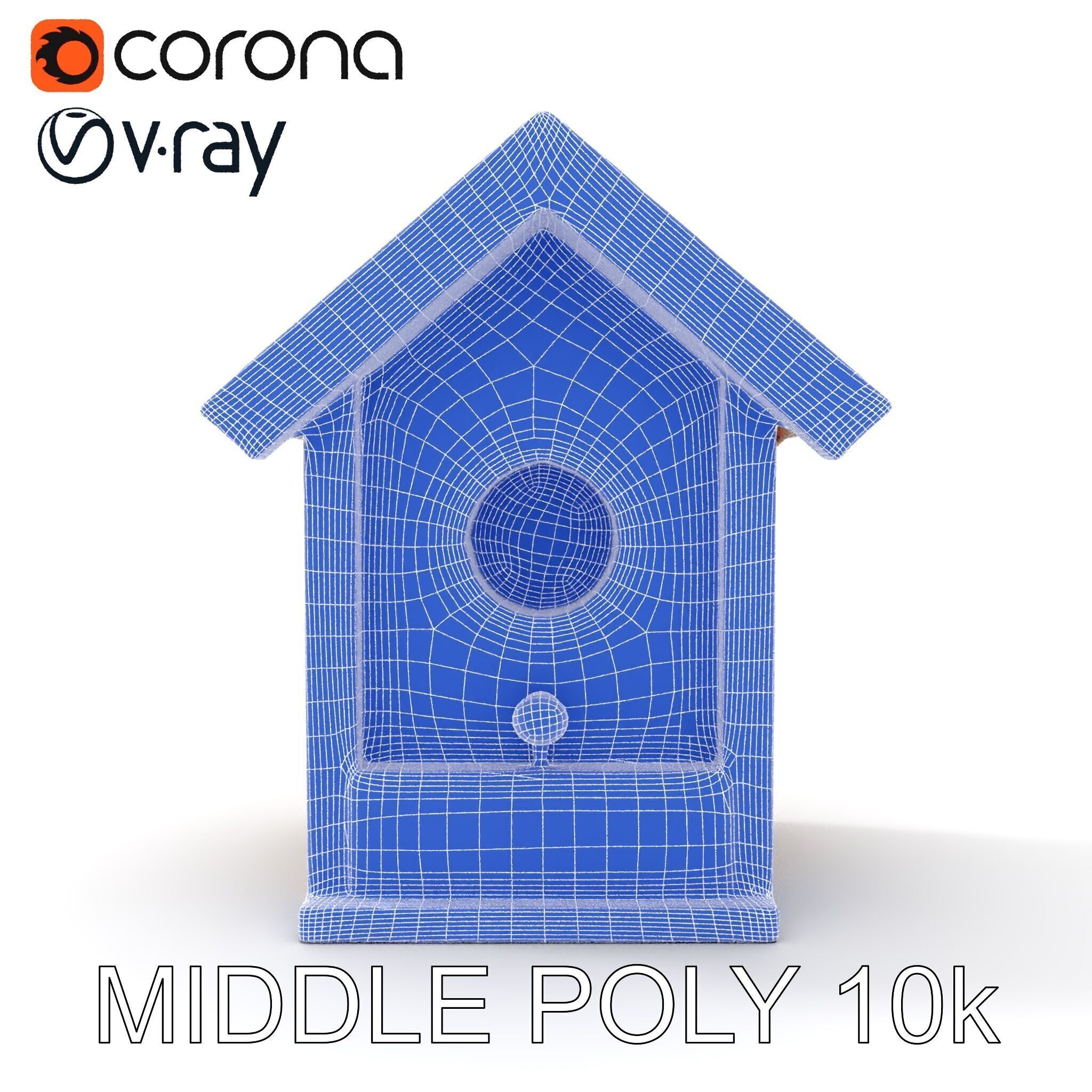 Wooden Birdhouse Model Pack Low-poly 3D model_17