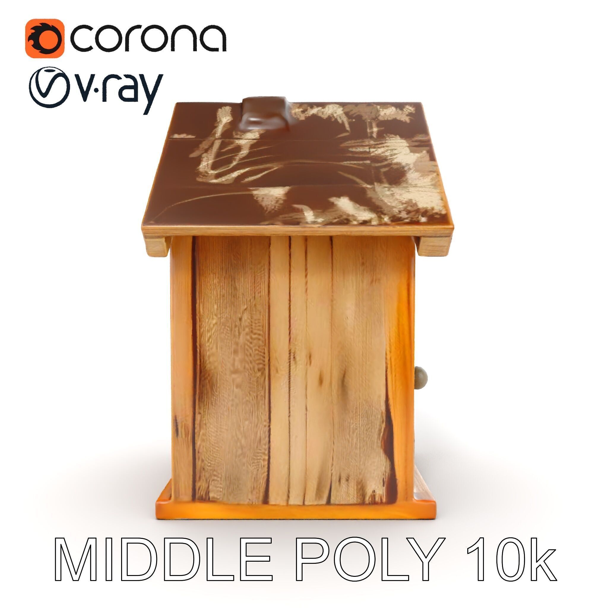 Wooden Birdhouse Model Pack Low-poly 3D model_22