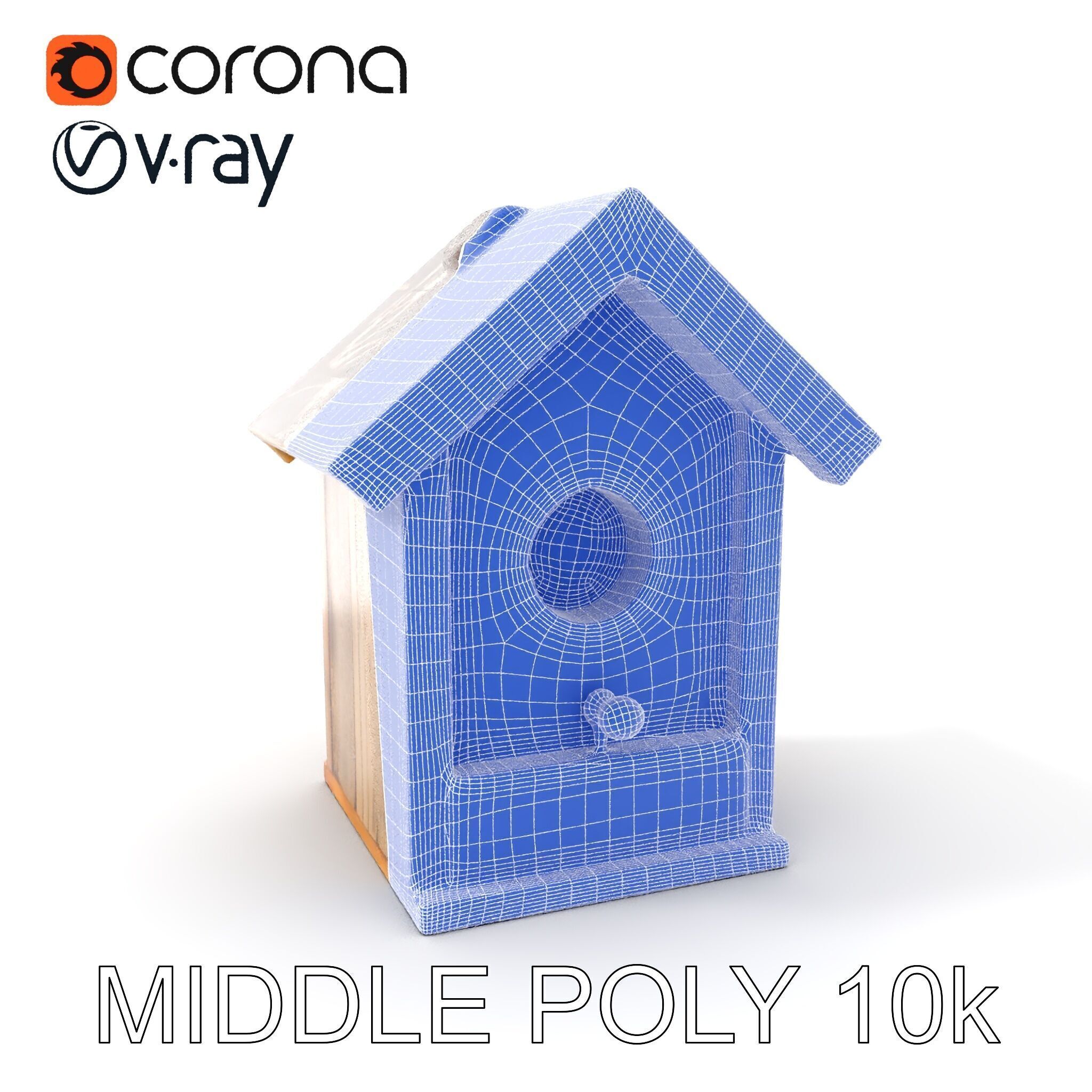 Wooden Birdhouse Model Pack Low-poly 3D model_19