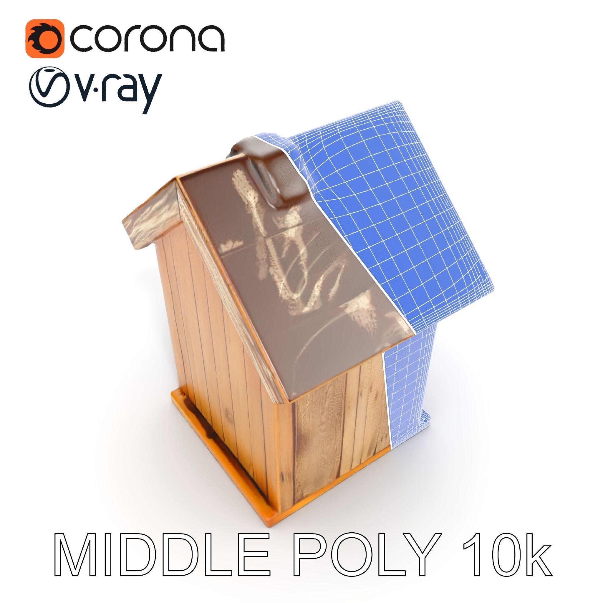 Wooden Birdhouse Model Pack Low-poly 3D model_31