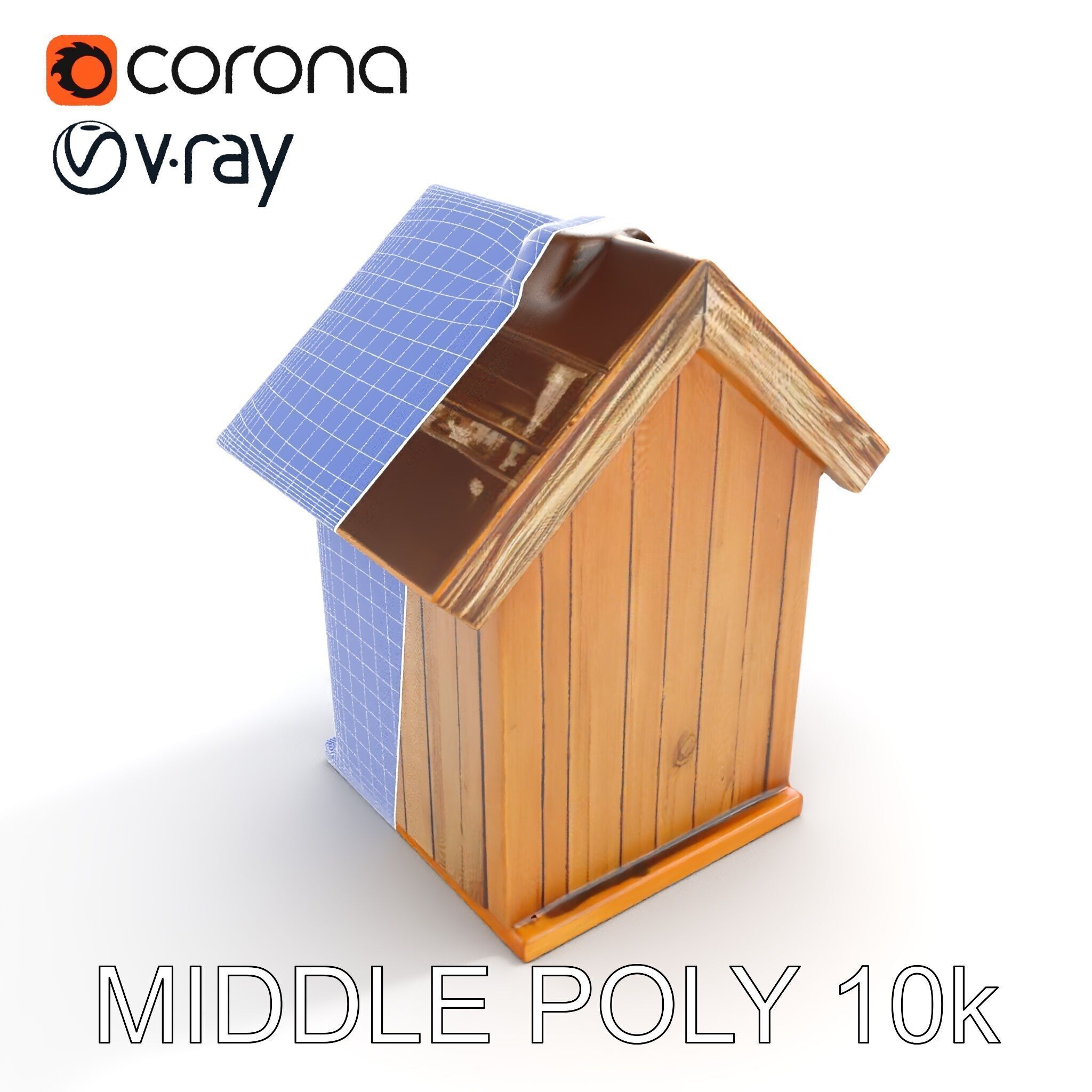 Wooden Birdhouse Model Pack Low-poly 3D model_28