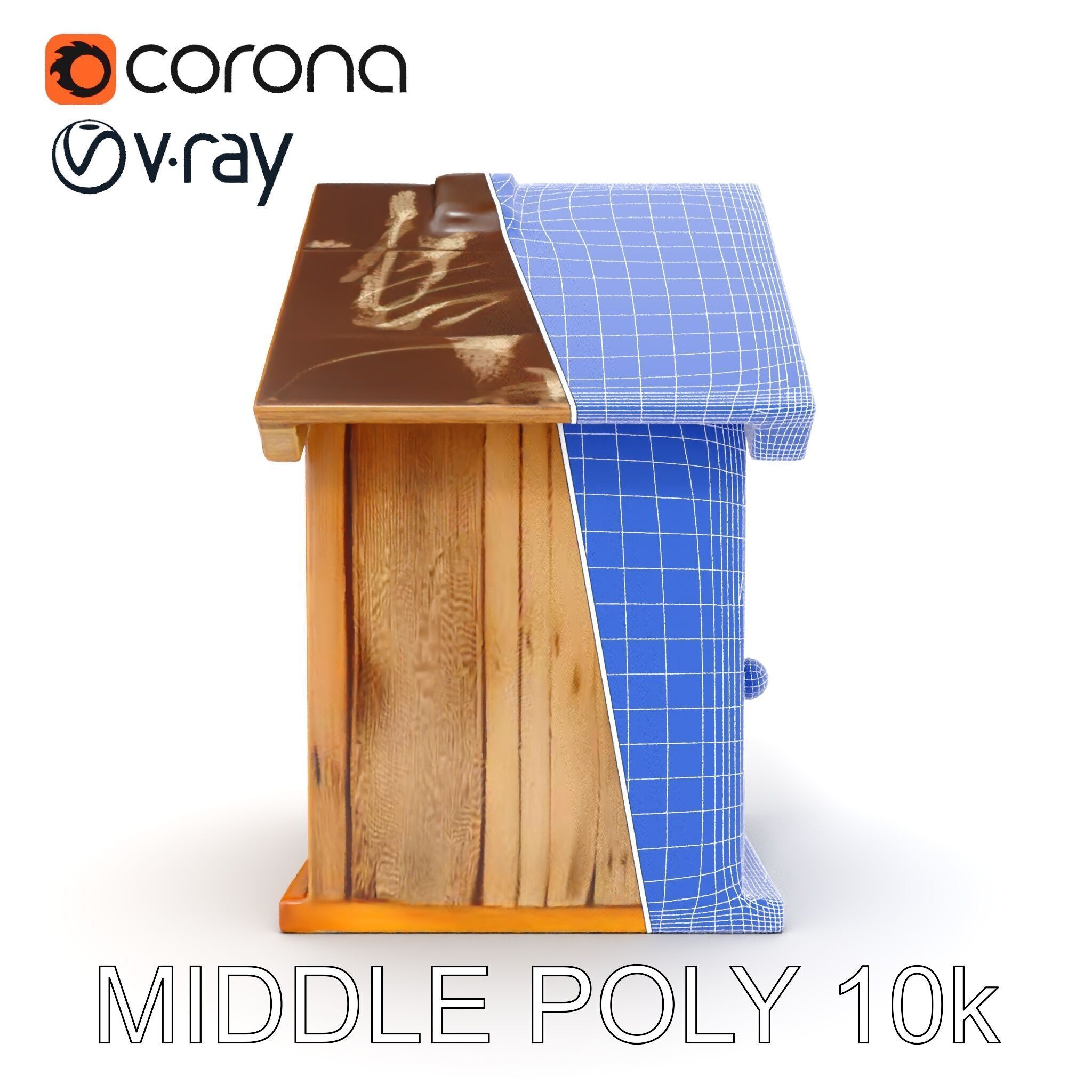 Wooden Birdhouse Model Pack Low-poly 3D model_25
