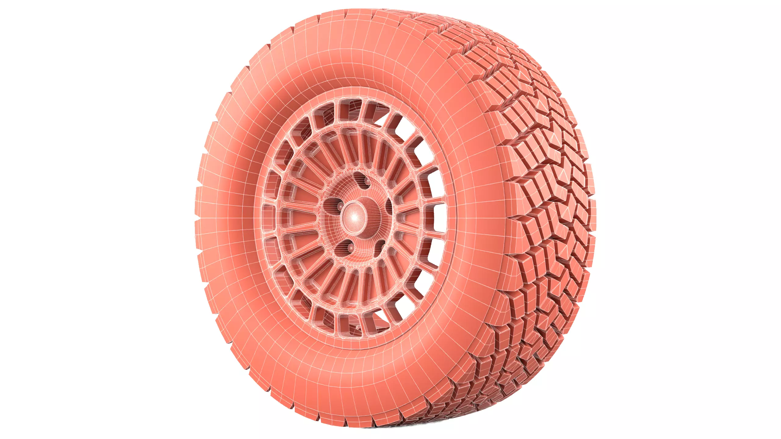 Offroad Car Wheel 1 3D model_12