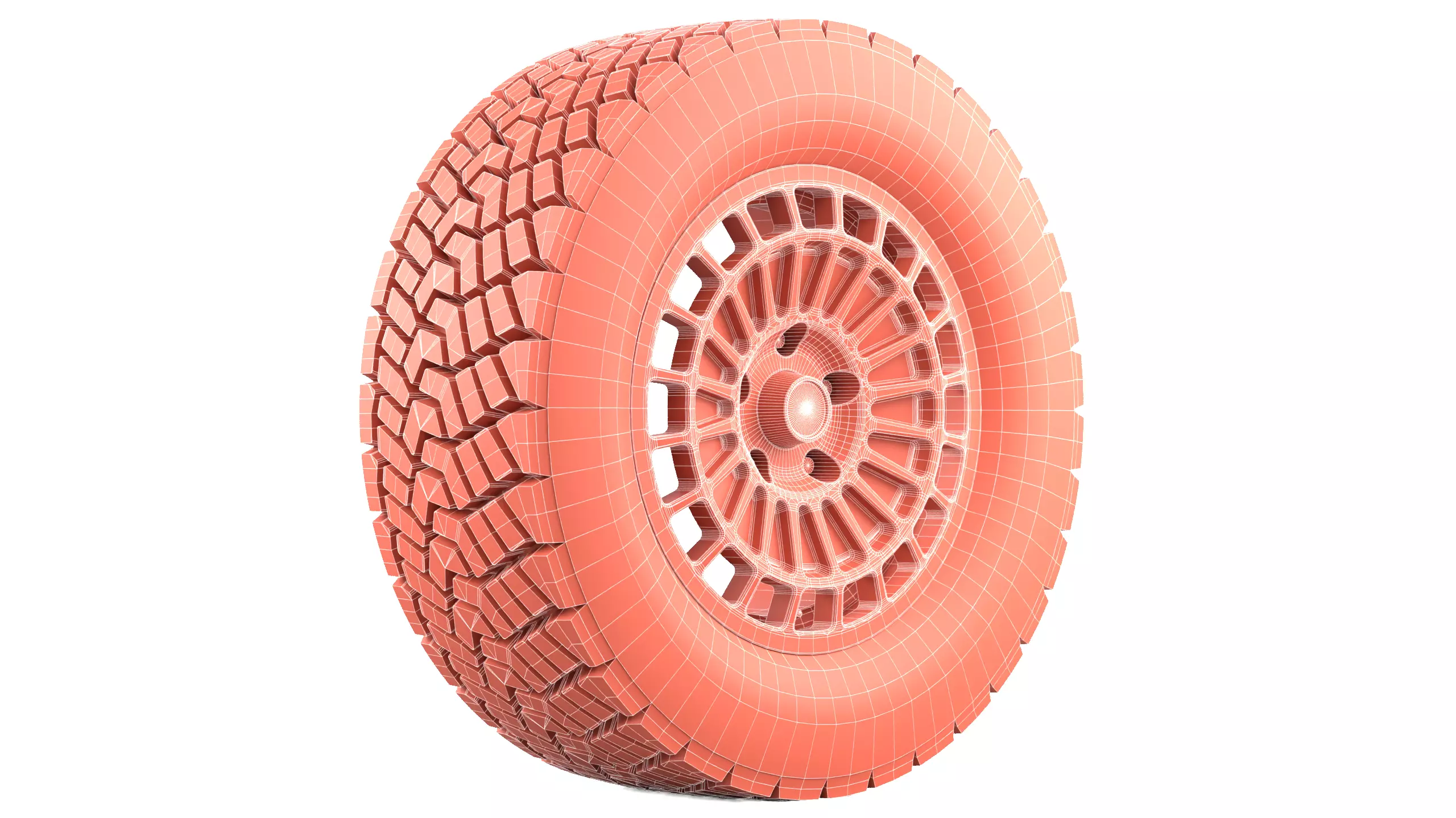 Offroad Car Wheel 1 3D model_8
