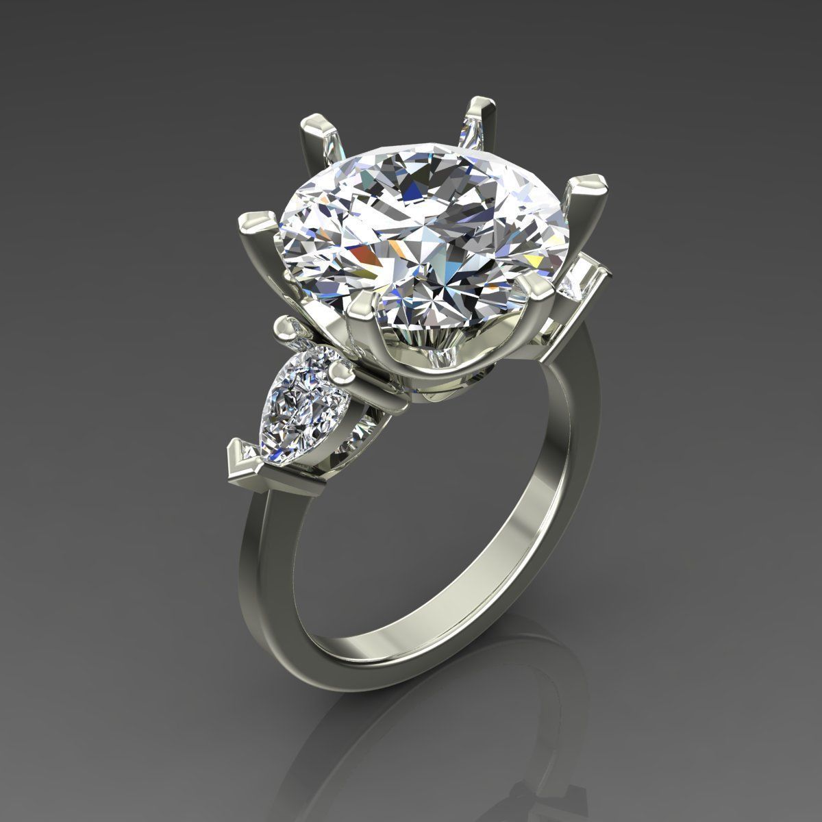 Solitaire Ring 3D print model_1