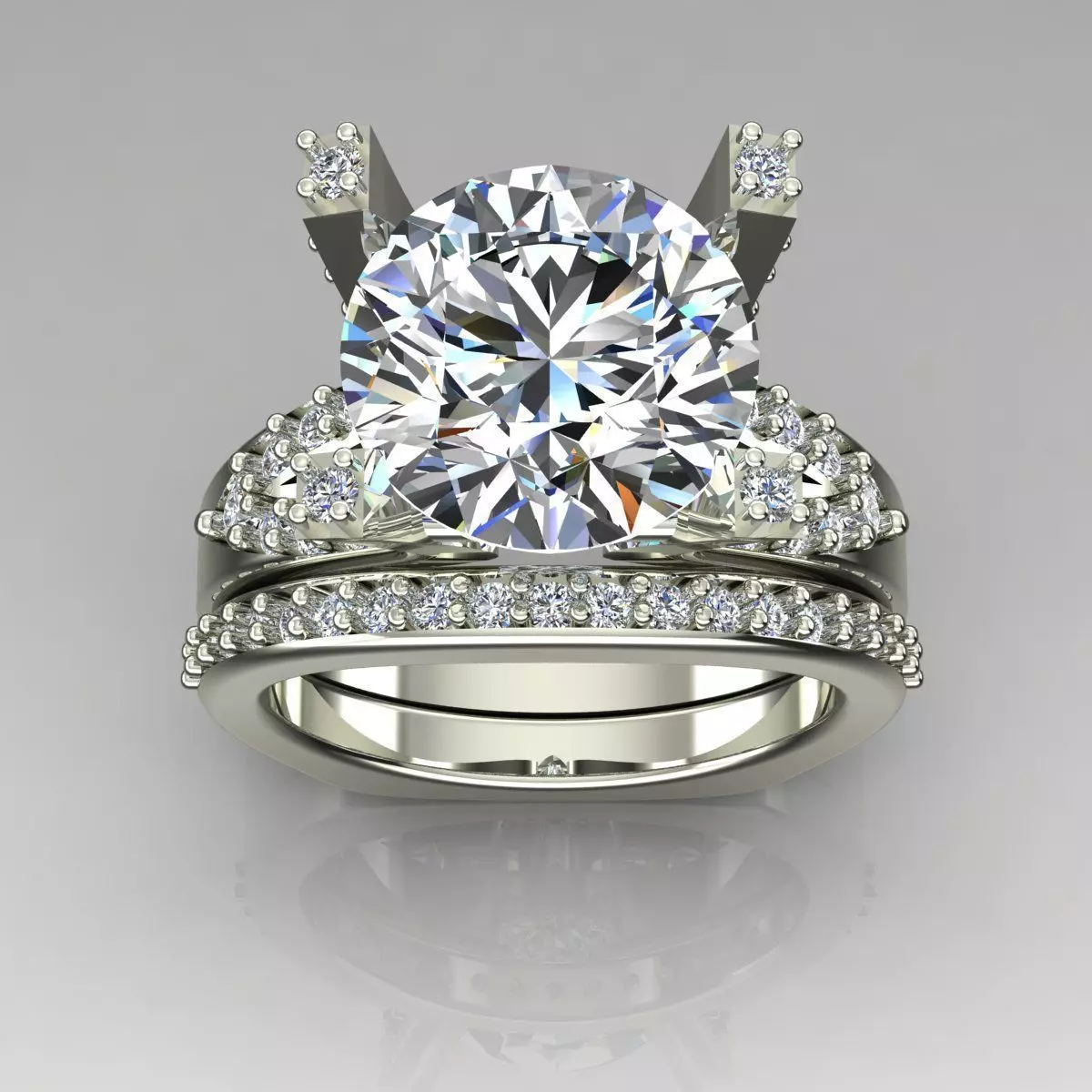 Solitaire Ring 3D print model_0