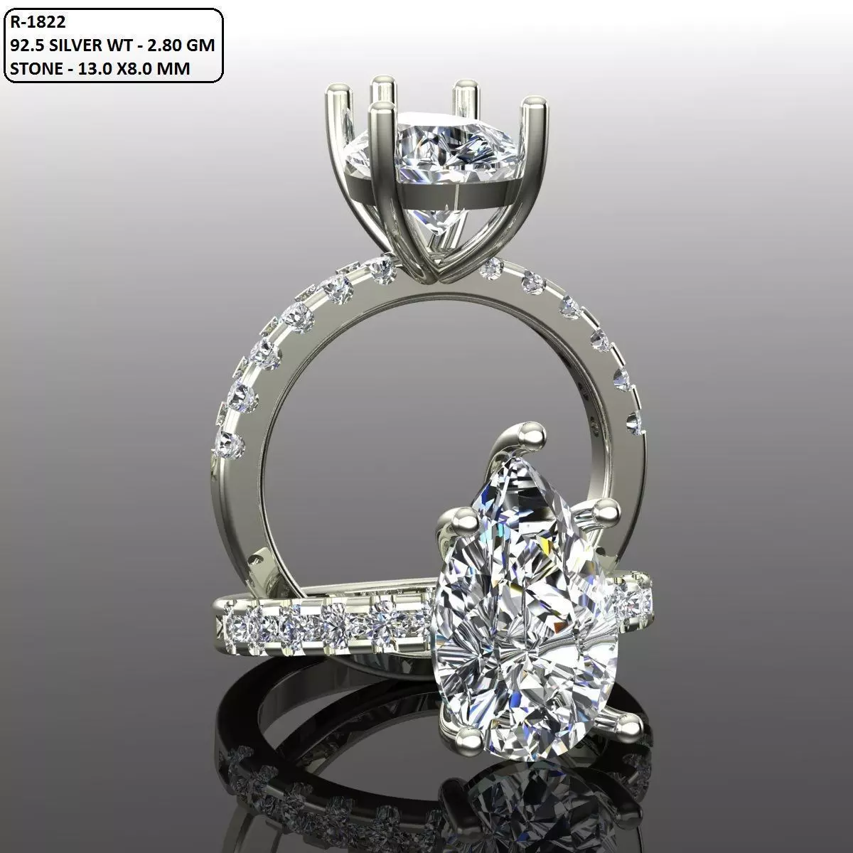 Solitaire Ring 3D print model_0