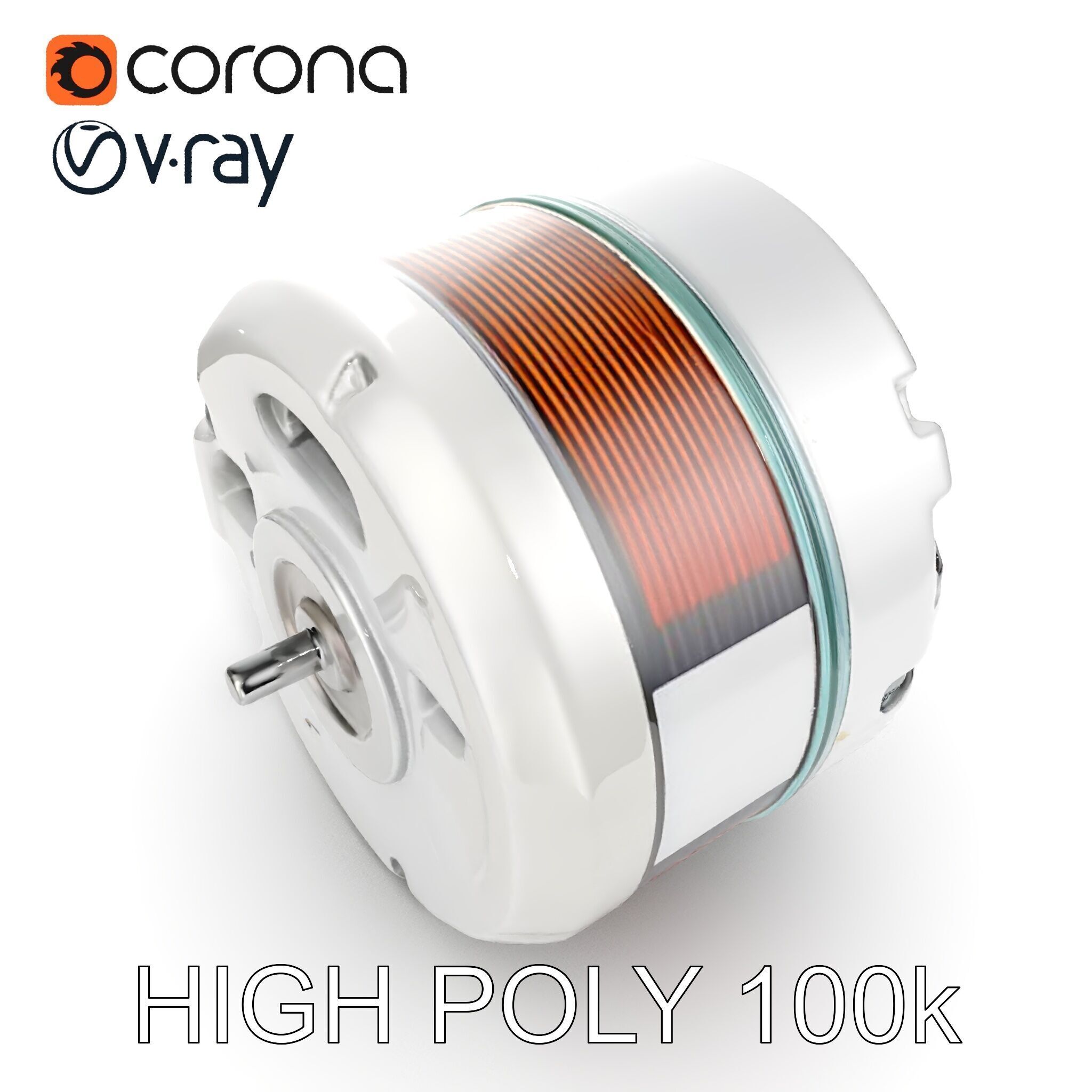 HighDetail Brushless Motor Model Pack Low-poly 3D model_27
