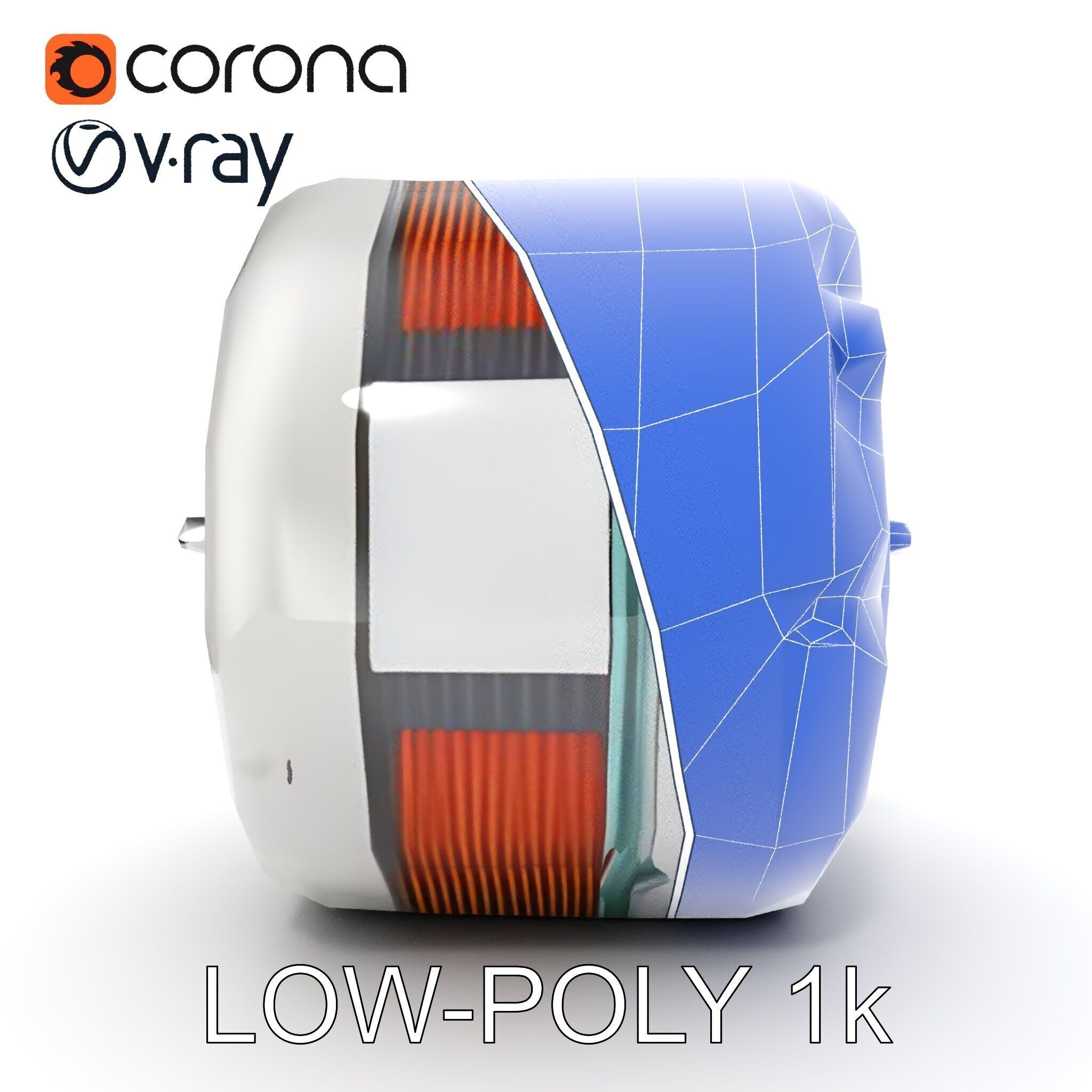 HighDetail Brushless Motor Model Pack Low-poly 3D model_32