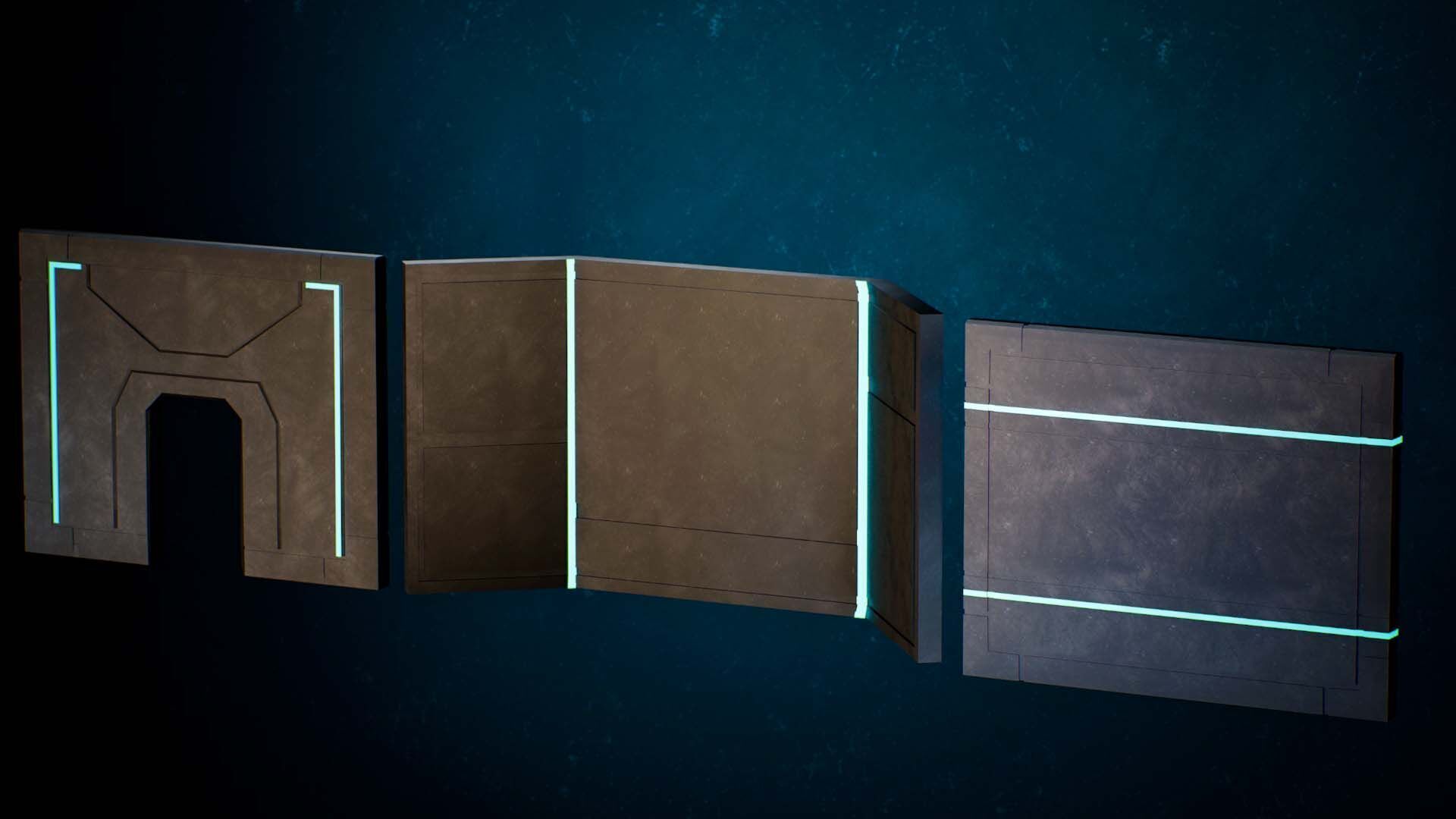 Sci-Fi Modular Environment Pack Low-poly 3D model_12