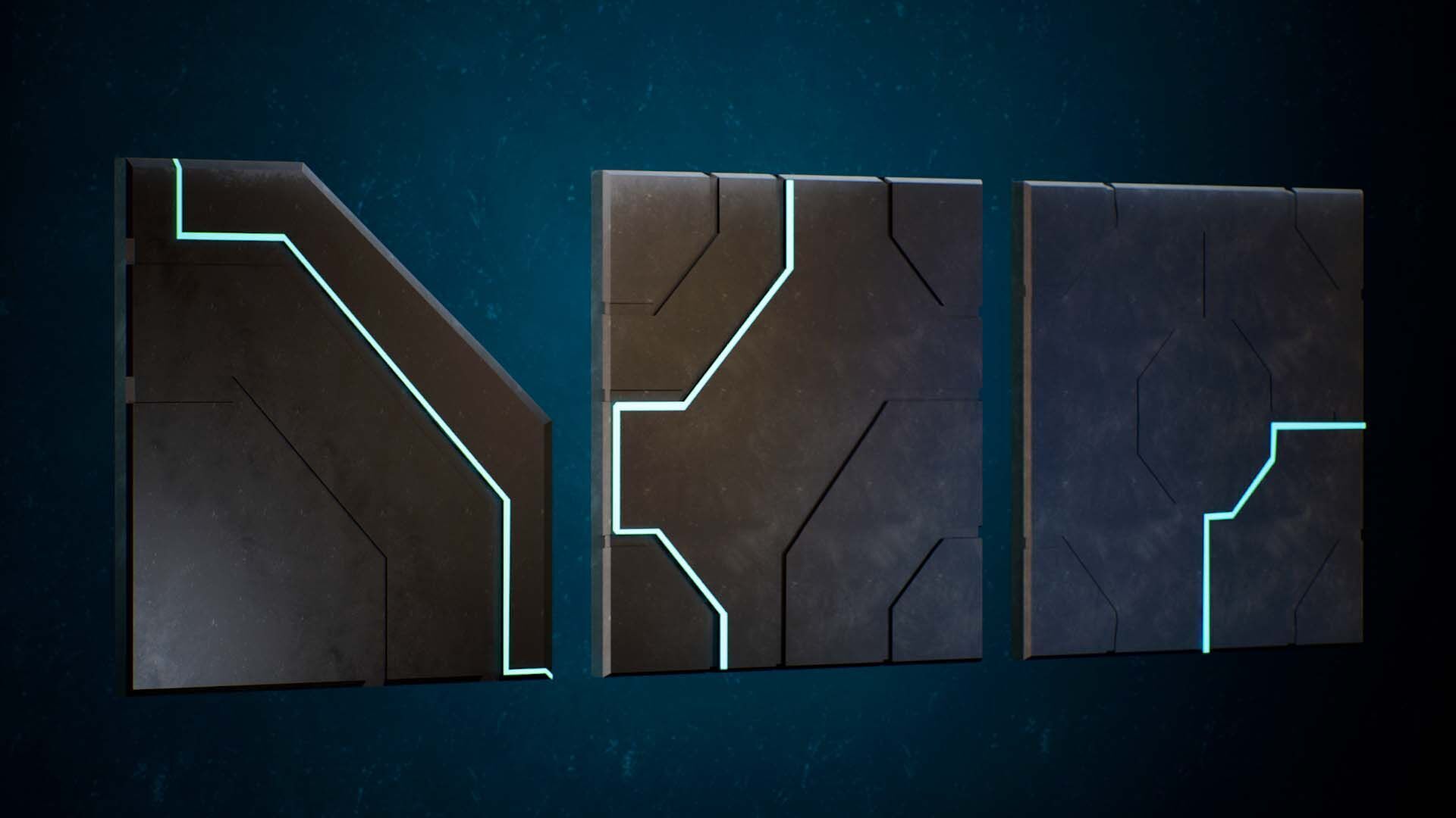 Sci-Fi Modular Environment Pack Low-poly 3D model_10