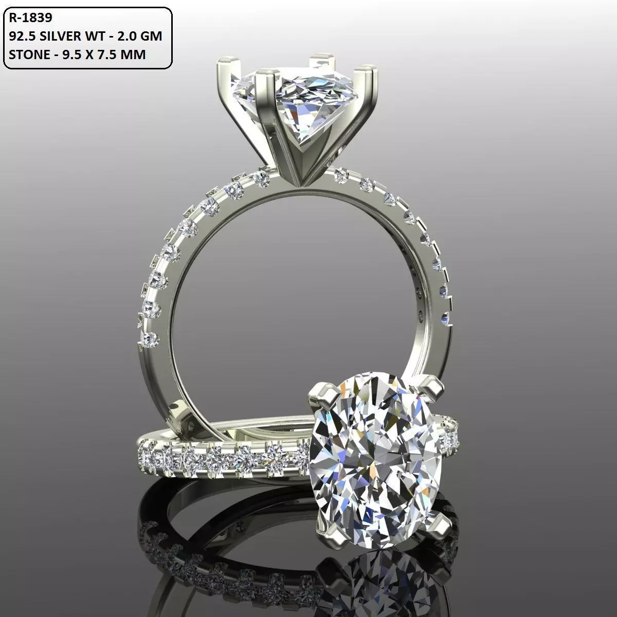 Solitaire Ring 3D print model_0