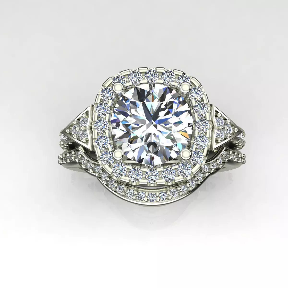 Solitaire Ring 3D print model_0