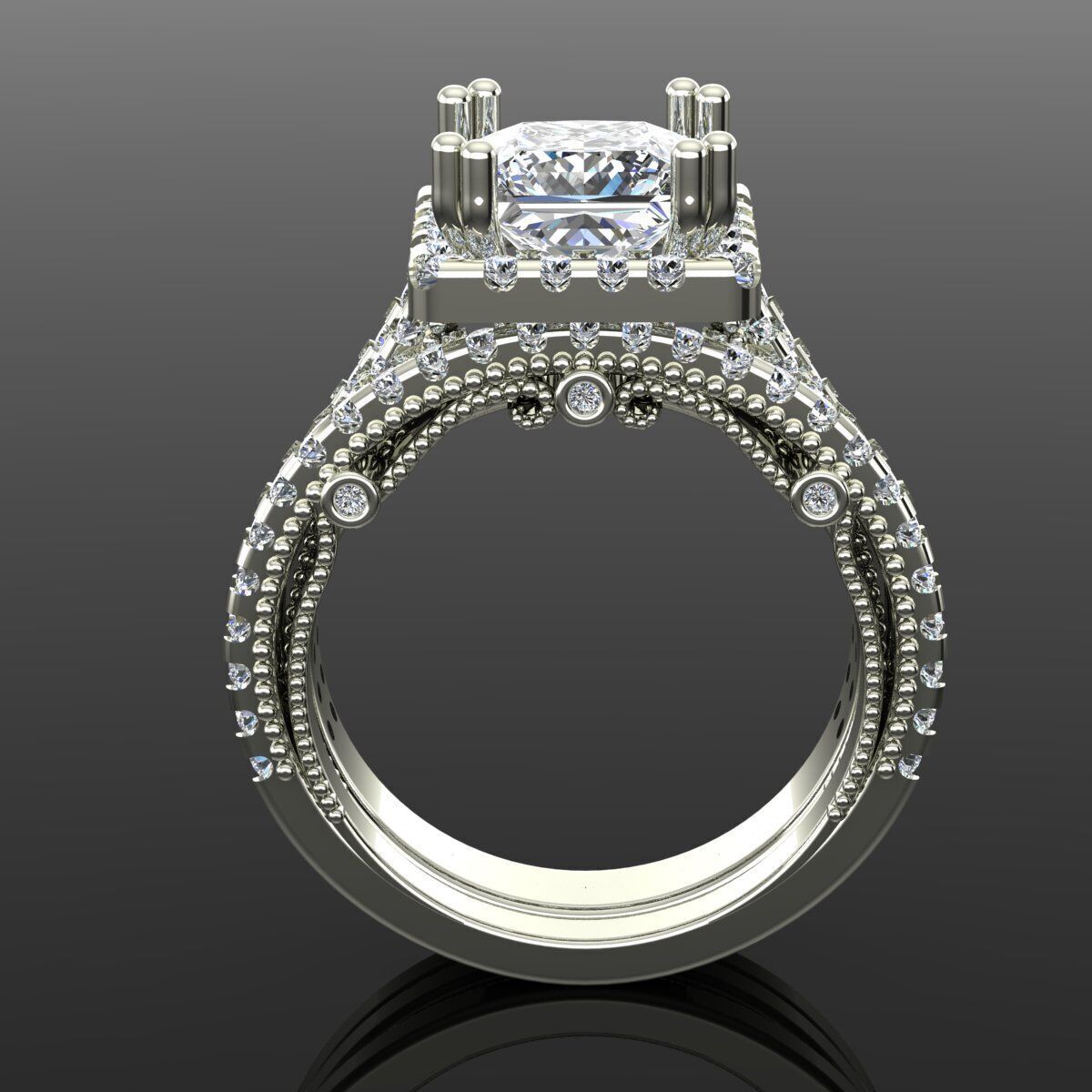 Solitaire Ring 3D print model_2