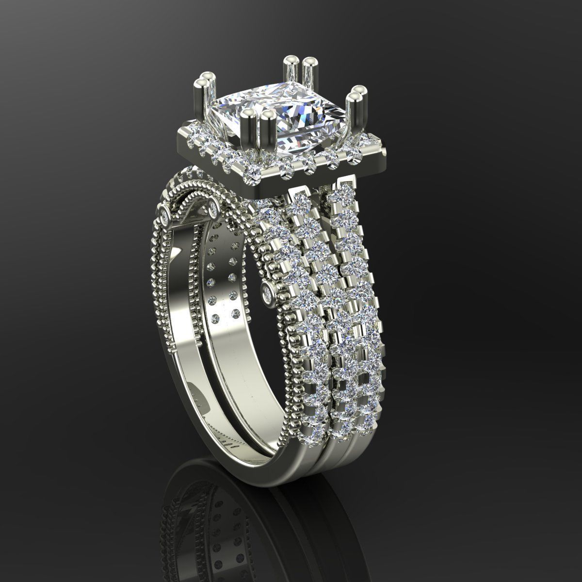 Solitaire Ring 3D print model_1